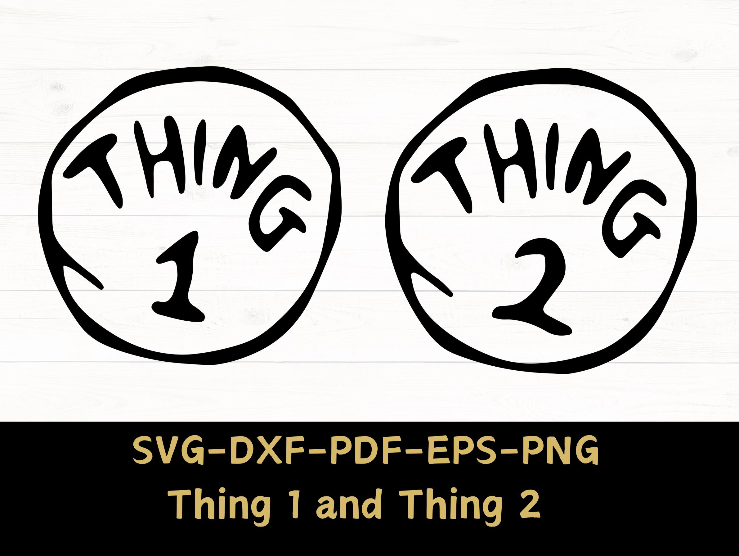 Thing 2 Pdf - Etsy pertaining to Thing One and Thing Two Printable Logo