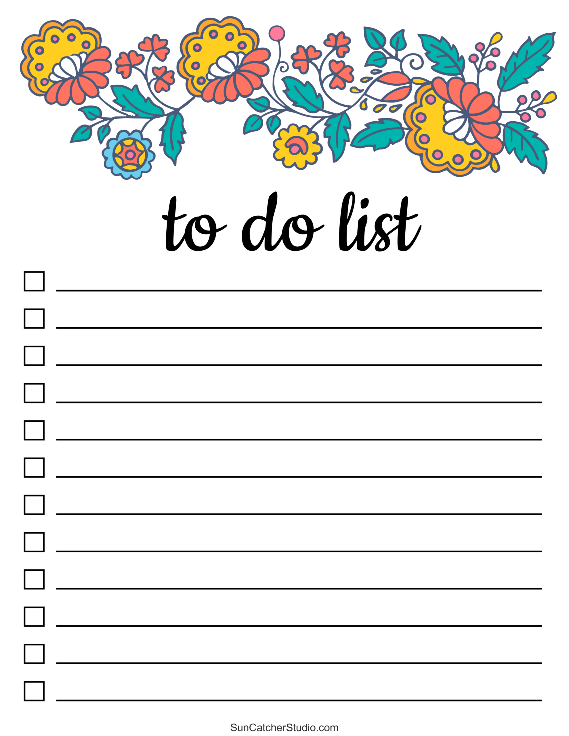 To Do List (Free Printable Pdf Templates) – Things To Do – Free throughout Free Printables to Do List