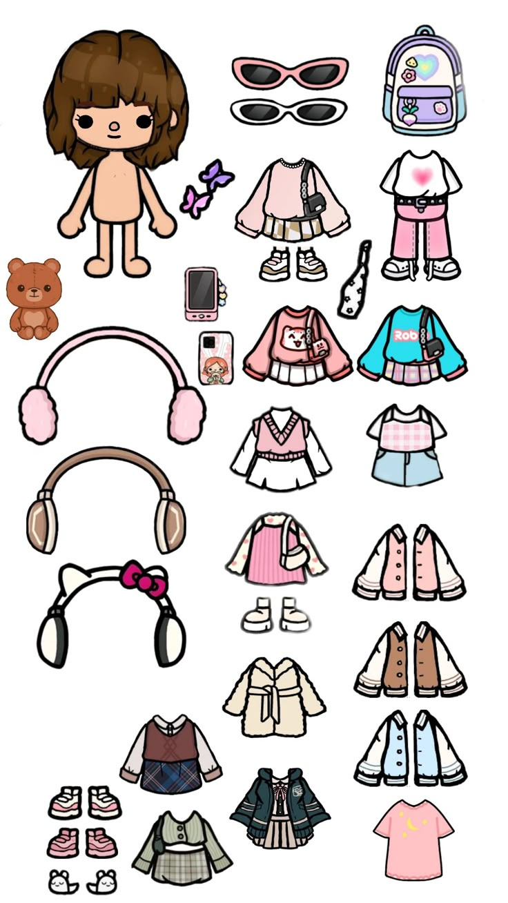 Toca Boca Paper Doll intended for Toca Boca Printable Paper Doll