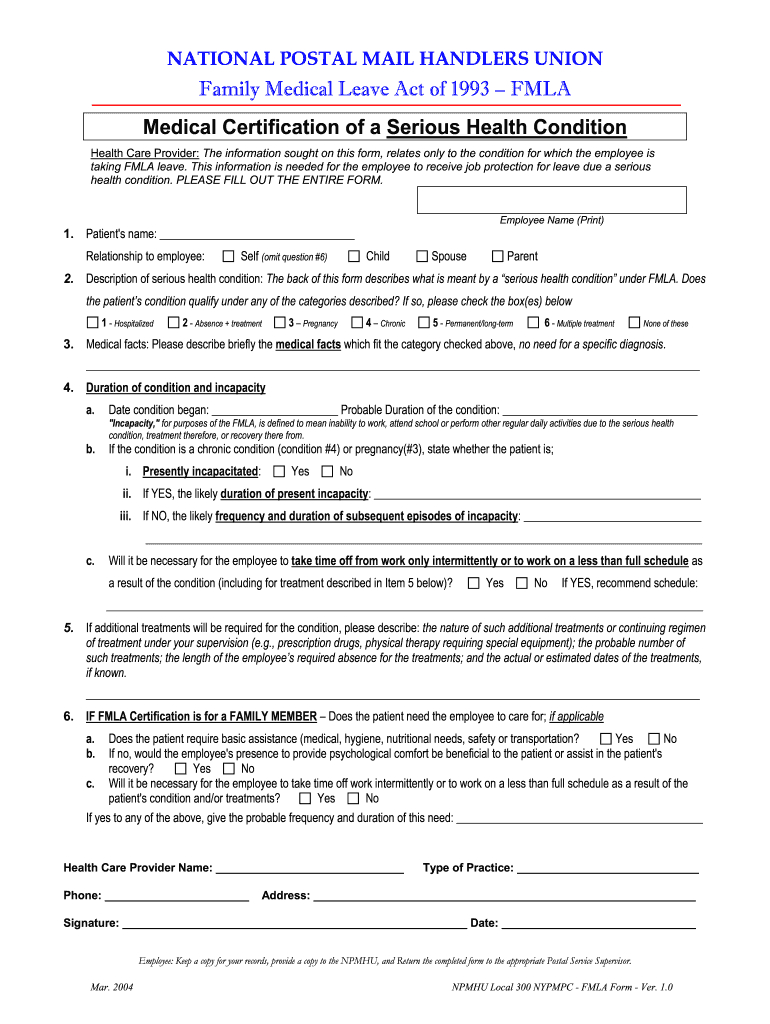 Usps Fmla Forms: Fill Out & Sign Online | Dochub with regard to Usps Fmla Printable Forms Download