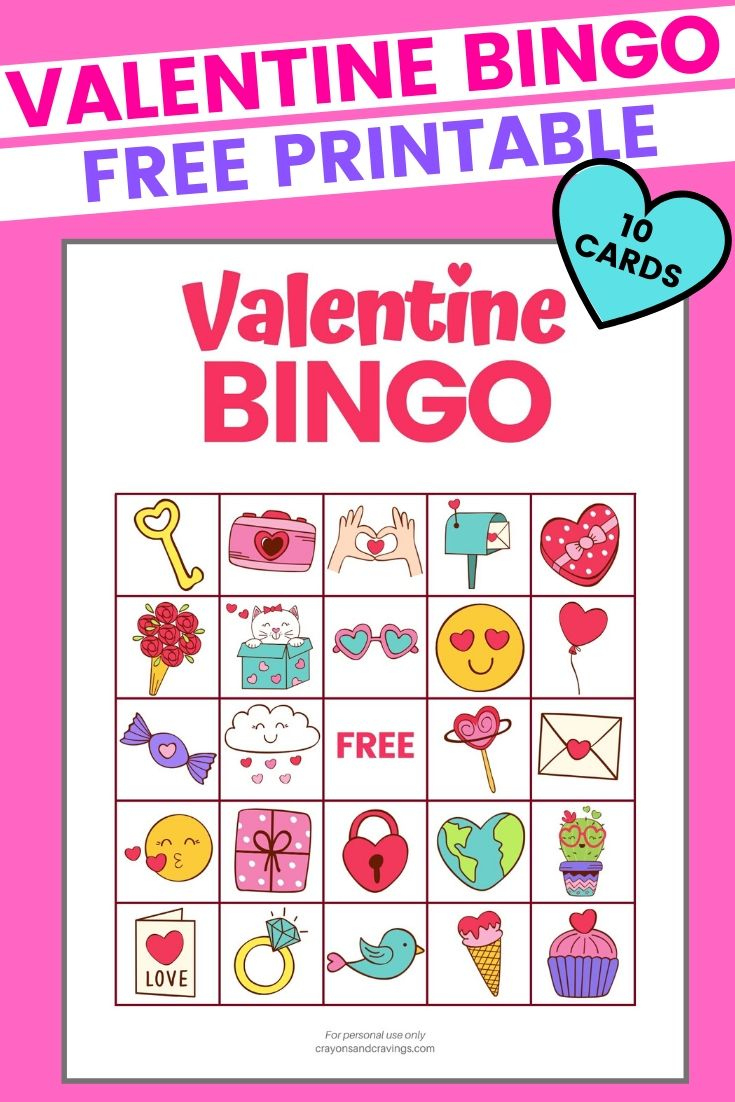 Valentine'S Day Bingo - Free Printable Bingo Cards pertaining to Valentine's Day Bingo Printable Free
