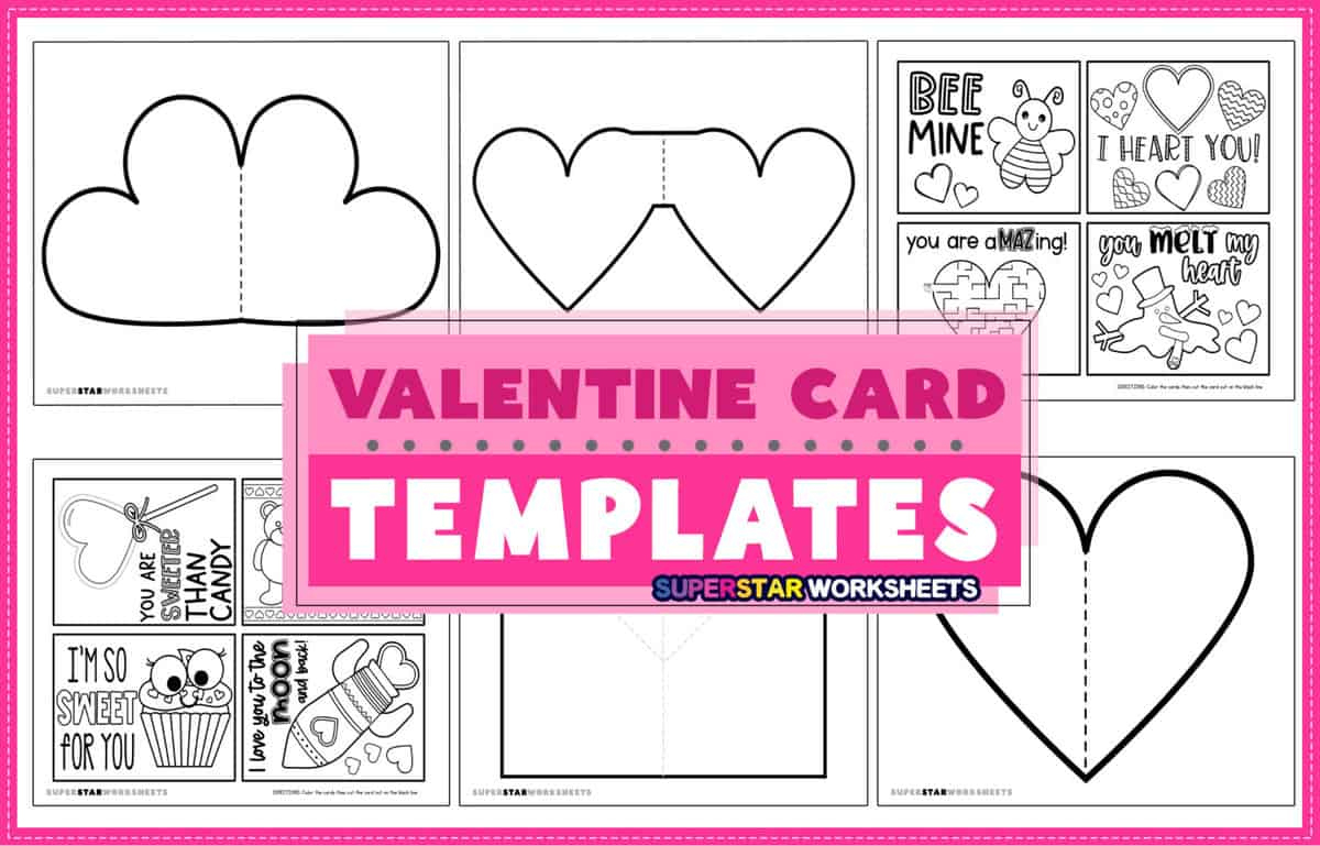 Valentine'S Day Card Template (Free Printables) - Superstar Worksheets within Valentine'S Day Card Template Printable