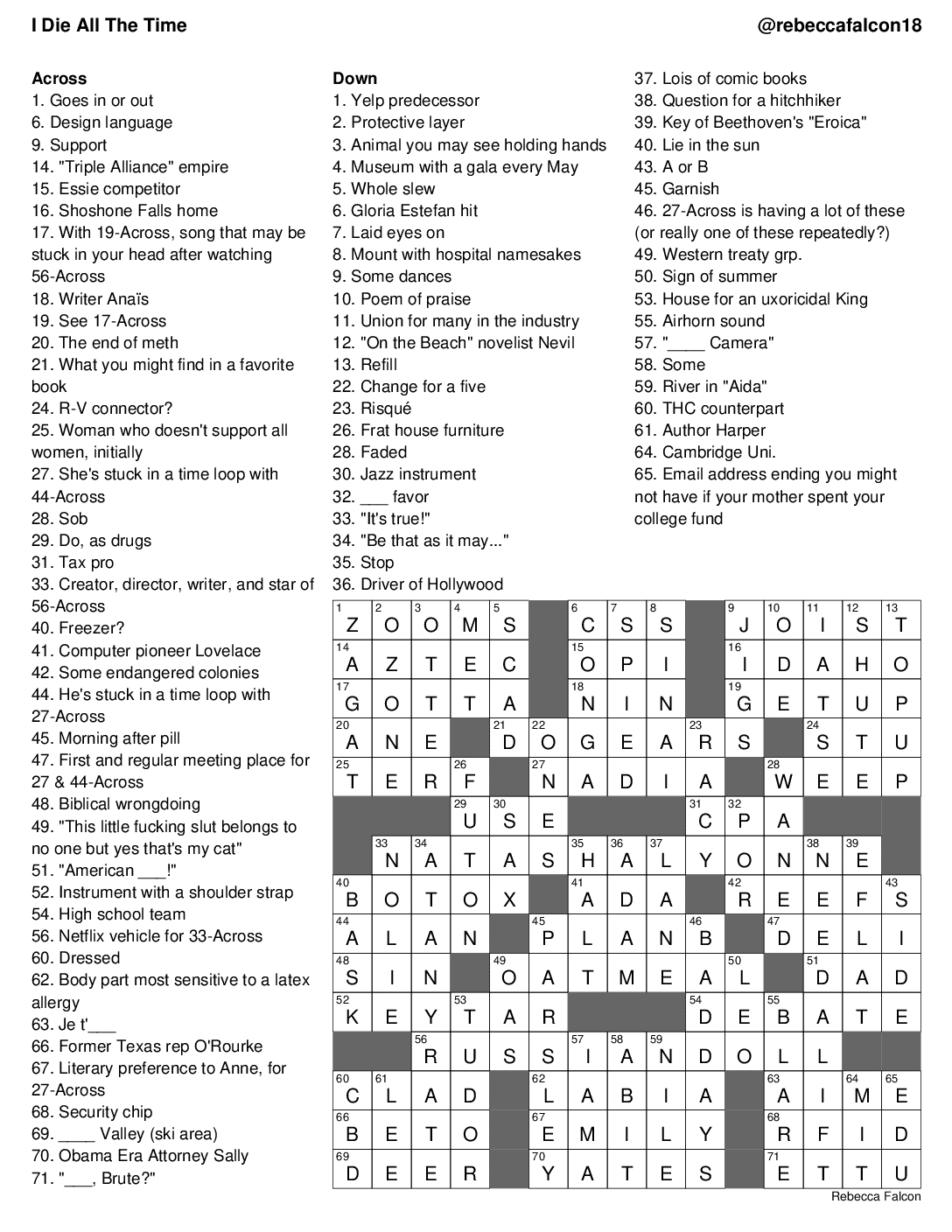 View The Solution - The New York Times pertaining to New York Times Crossword Puzzle Today Answers Free Printable