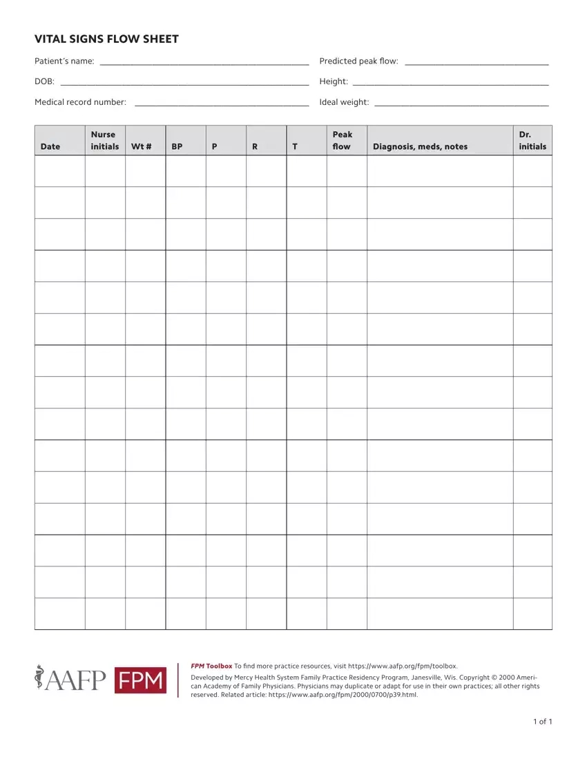 Vital Signs Flow Sheet ≡ Fill Out Printable Pdf Forms Online intended for Template Free Printable Vital Signs Flow Sheet
