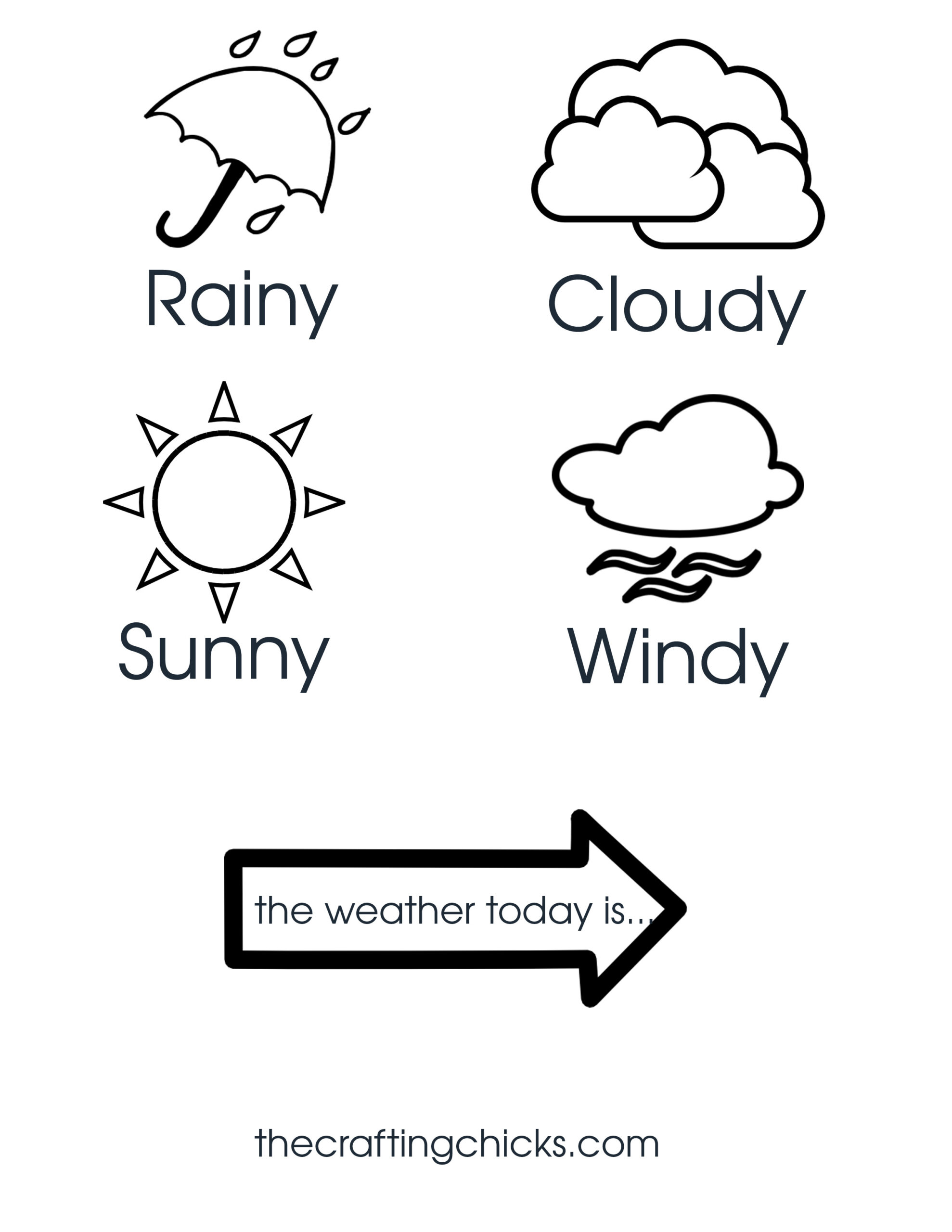 Weather Chart Kid Craft - The Crafting Chicks pertaining to Weather Chart Printables For Preschool