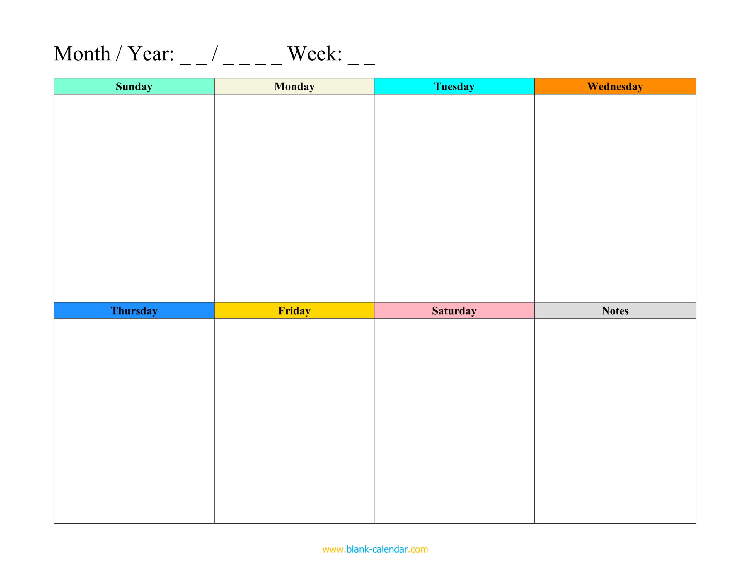 Weekly Schedule Planner Templates (Word, Excel, Pdf) with regard to Weekly Planner Printable Free Download