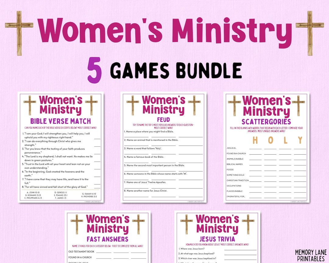 Women'S Ministry Games Bundle | Bible Games | Church Games in Free Printable Games For Women'S Ministry