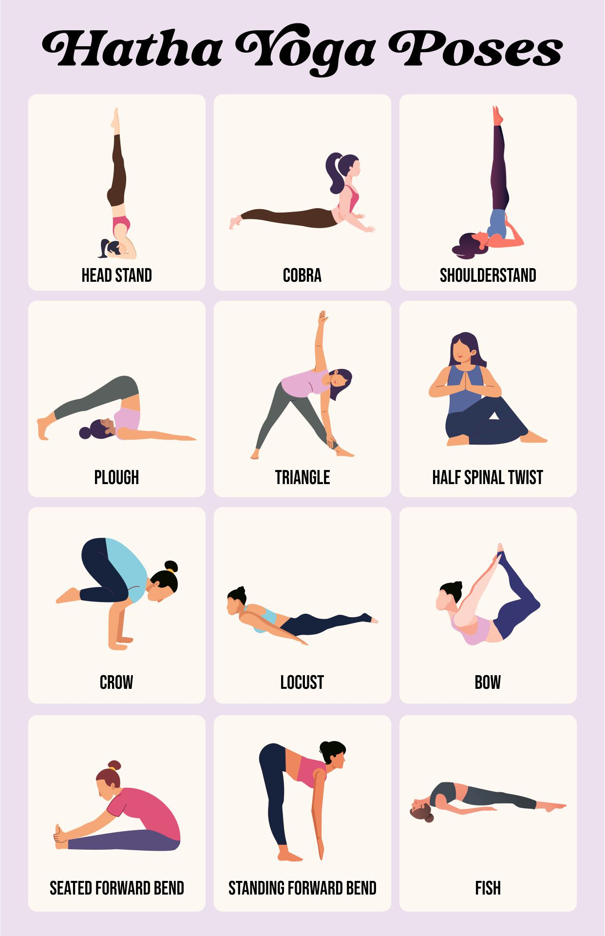 Yoga Poses Chart - 10 Free Pdf Printables | Printablee pertaining to Pdf Printable Yoga Poses Chart